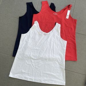 CHICO’S Microfiber Tank Top Shirt LOT OF 3! Size 2 Large Blue White Pink NEW